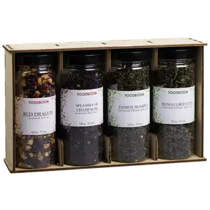 Набір чаю в дерев'яній підставці №8 (4 банки), 565г купити