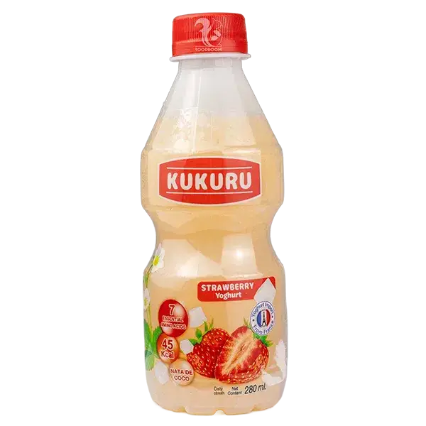 Йогуртовий напій Kukuru з полуницею та кокосовим желе, 280мл купити