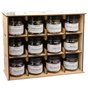 Подарунковий набір чаю в дерев'яній підставці (12 смаків) купити