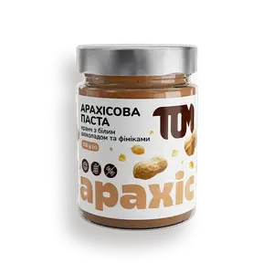 Арахісова паста кранч з фініками та білим шоколадом, 300г купити