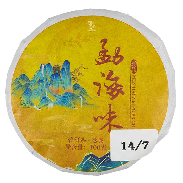 Китайський пресований чай Шу Пуер 14/7, 100г купити