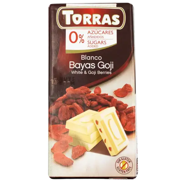 Білий шоколад Torras з годжі (без цукру), 75г купити