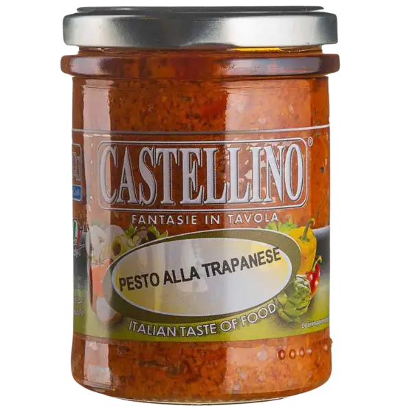 Соус песто Трапанезе з томатами, мигдалем, базиліком Castellino, 180г купити недорого в Україні, фото 2