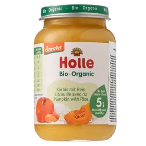 Дитяче харчування Гарбуз з рисом органічне Holle (з 5 місяців), 190г купити