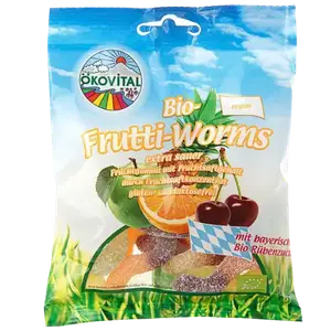 Цукерки желейні Черв'ячки органічні Okovital (без желатину), 80г купити