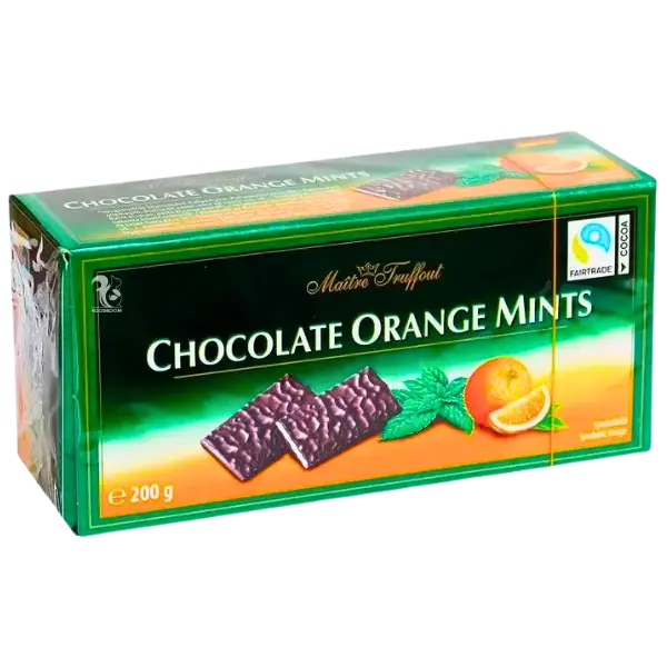 Шоколадні пластинки з апельсином Maitre Truffout, 200г купити