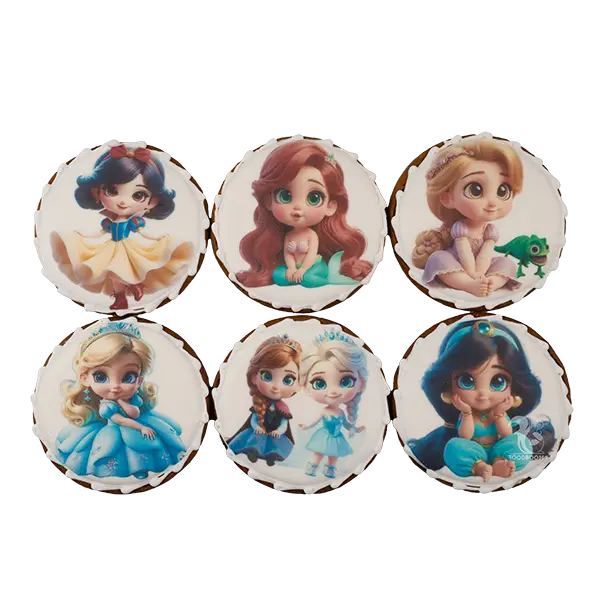 Імбирні пряники "Набір для маленької панночки", 6шт (d=8см) купити