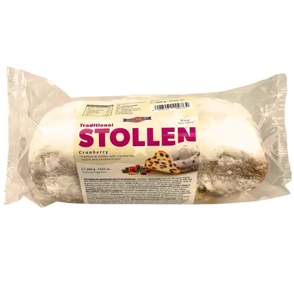 Різдвяний традиційний штолен з журавлиною, родзинками та цукатами Quickbury, 500г купити
