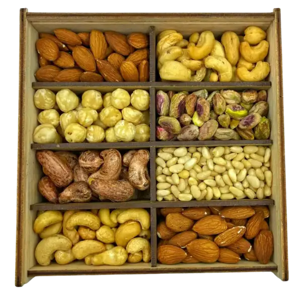 Набір NUTS MIX №3 в дерев'яній коробці, 440г купити