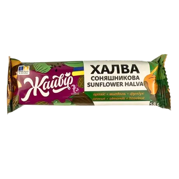 Халва соняшникова Горіховий мікс Жайвір, 58г купити