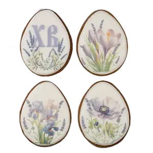 Набір імбирних пряників Великодній квітник лавандовий, 4шт (розмір 9х7см) купити