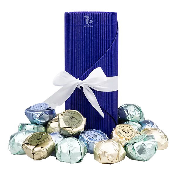 Подарунковий тубус дубайських цукерок Blue L, 680г купити