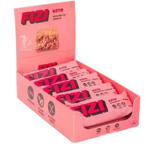 Батончик FIZI Strawberry + Almond, 45г, 1 шт. купити