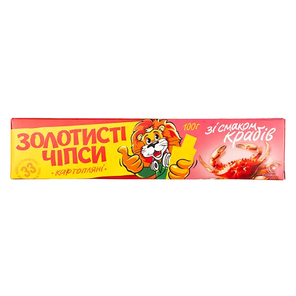 Чипси картопляні Золотисті зі смаком крабів, 100г купити