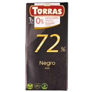 Чорний шоколад Torras 72% (без цукру), 75г купити