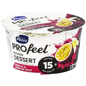 Протеїновий десерт Valio зі смаком ванілі та маракуї (без лактози), 175г купити