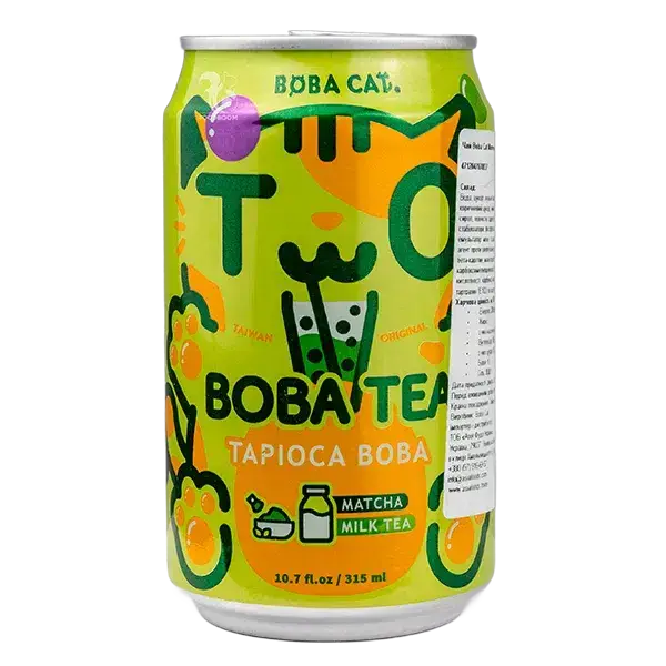 Молочний чай Boba Cat Tapioka Boba and Matcha, 315мл купити