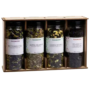 Набір чаю в дерев'яній підставці №6 (4 банки), 350г купити