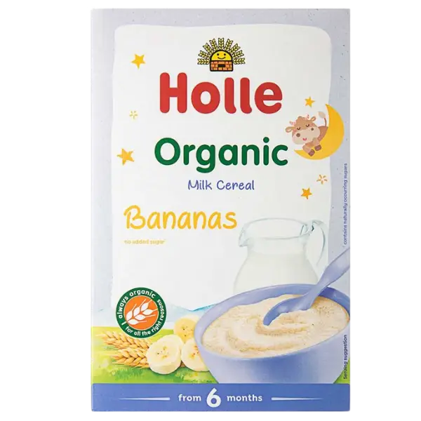 Каша молочна злакова з бананом органічна Holle (з 6 місяців), 250г купити